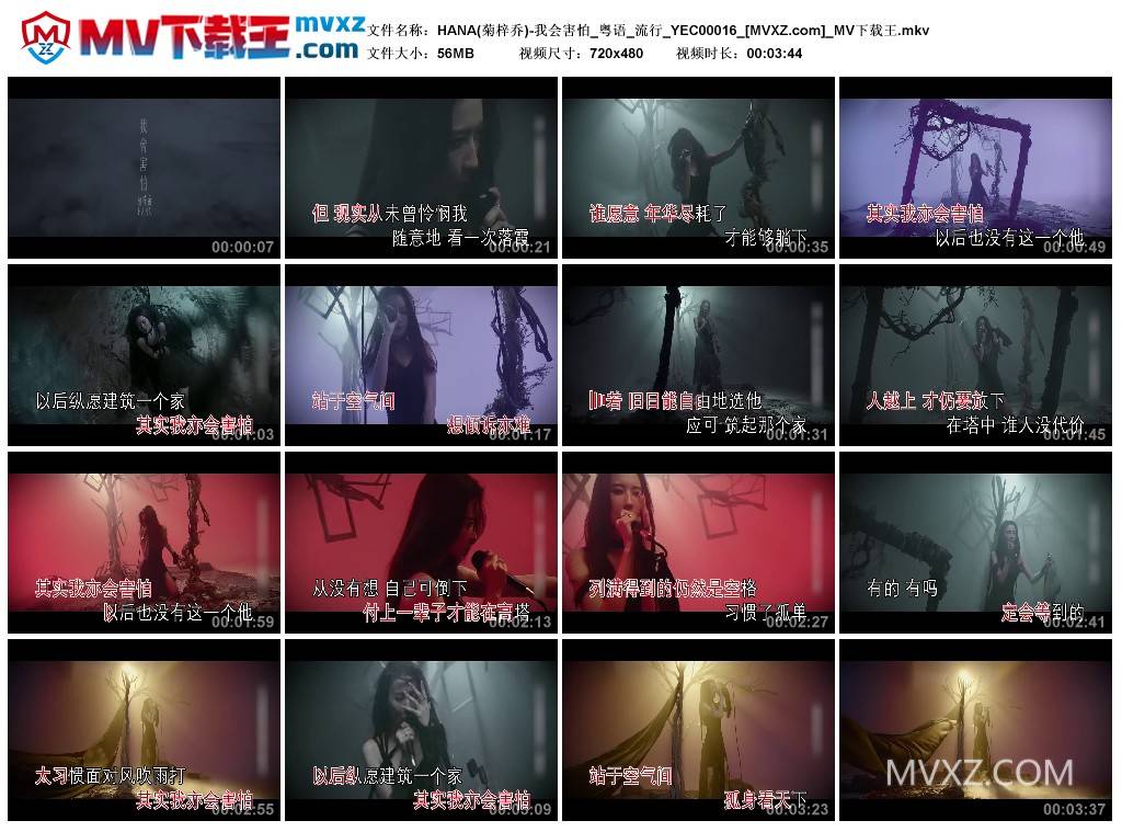 HANA(菊梓乔)-我会害怕_粤语_流行_YEC00016